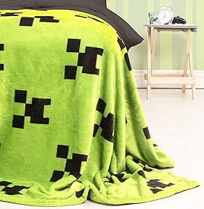 Minecraft 'Creeper' Fleece Blanket