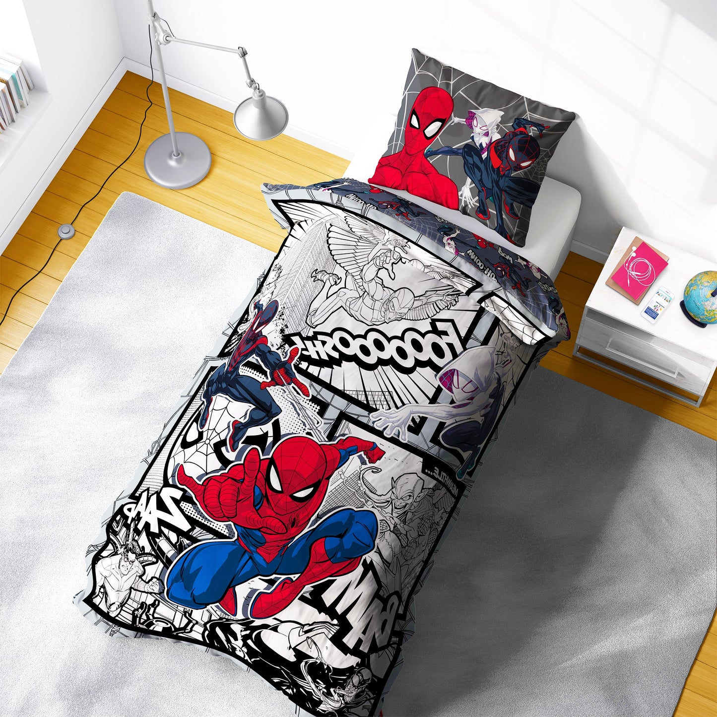 Marvel Single Panel Duvet Set - Spiderverse Villains Design
