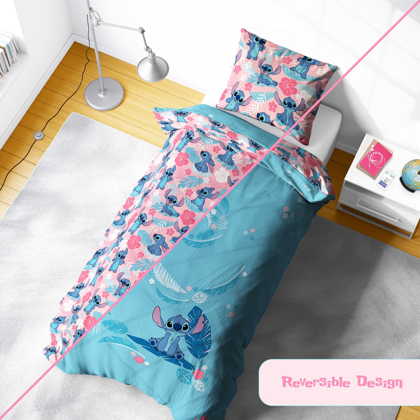 Disney Single Panel Duvet Set - Lilo & Stitch Design