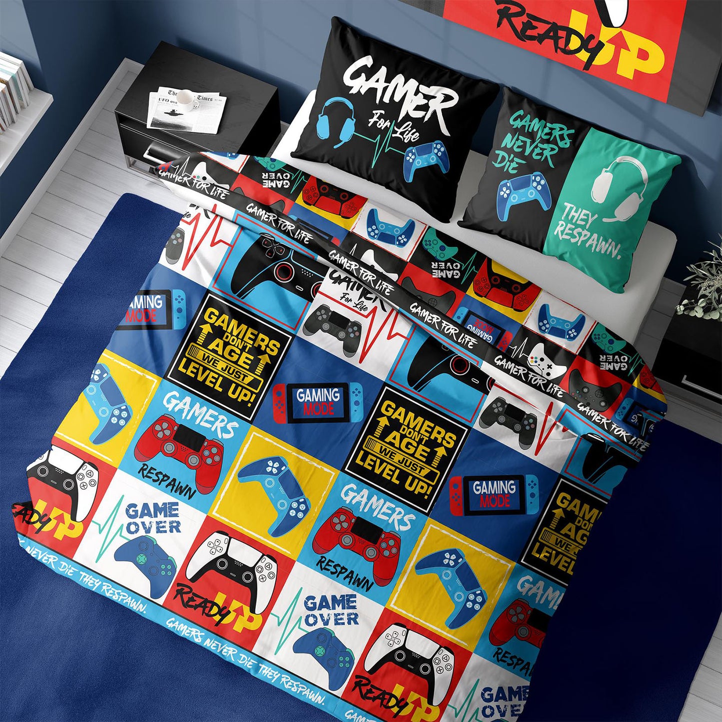 Gamer for Life 'Levels' Rotary Duvet Duvet Sets