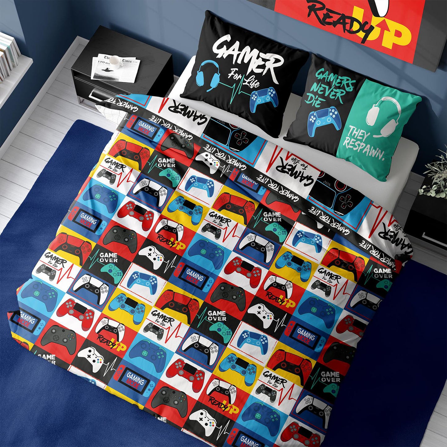 Gamer for Life 'Levels' Rotary Duvet Duvet Sets