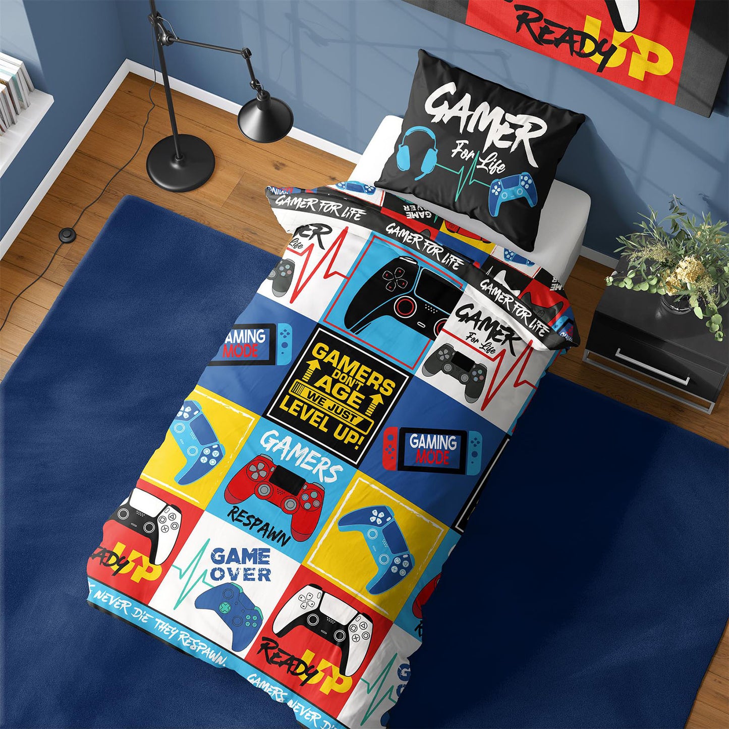 Gamer for Life 'Levels' Rotary Duvet Duvet Sets