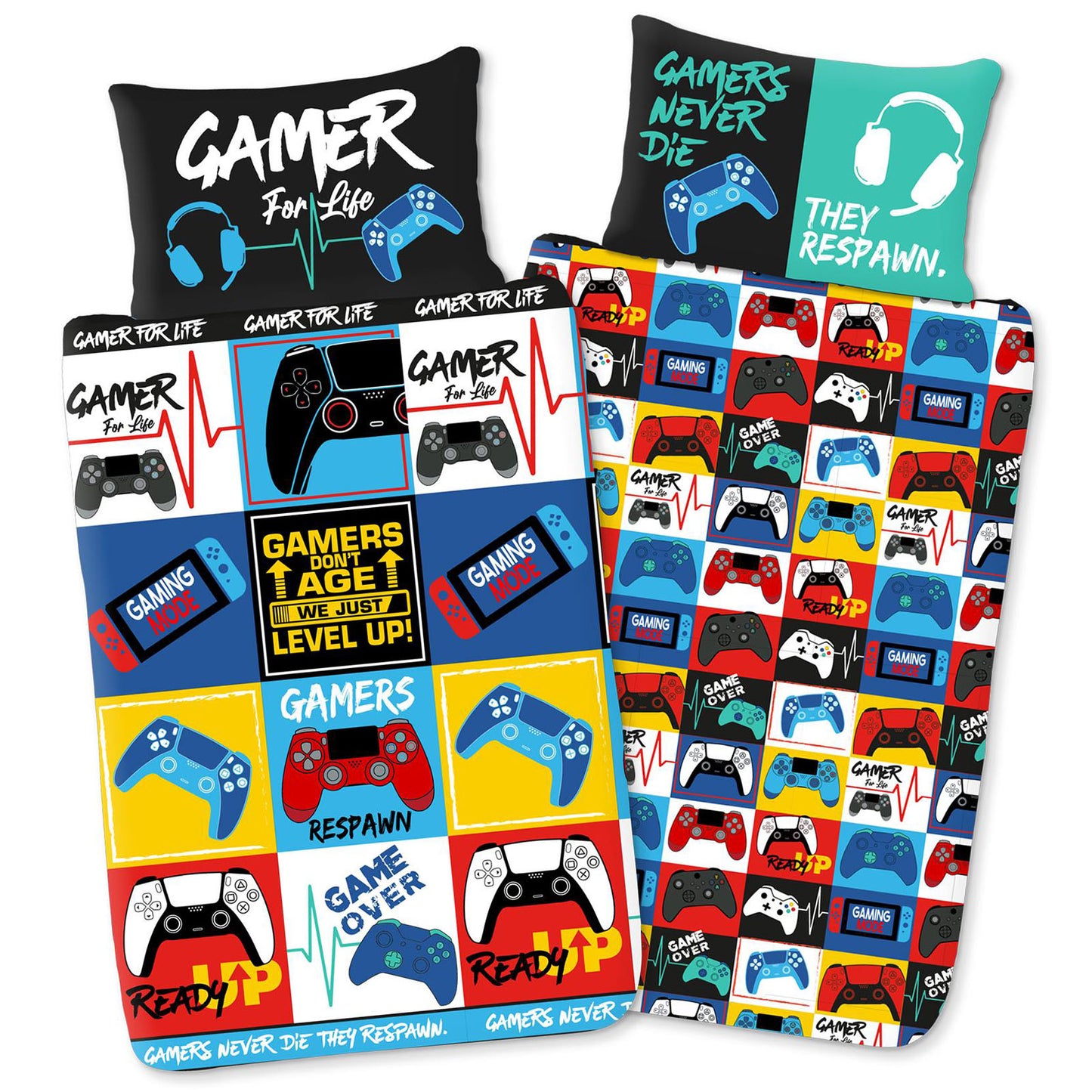 Gamer for Life 'Levels' Rotary Duvet Duvet Sets