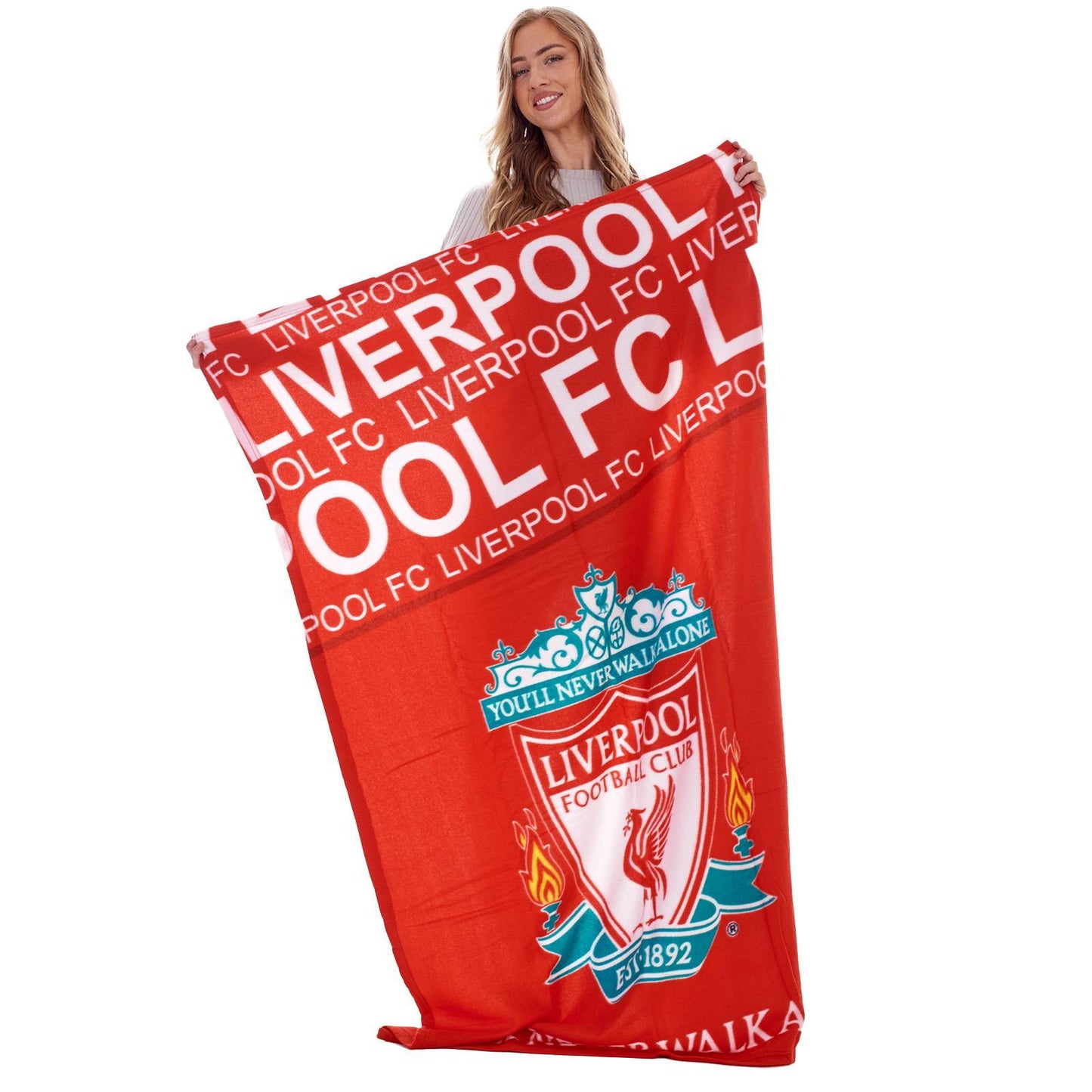 Liverpool FC YNWA Fleece Blanket - 100 x 150cm