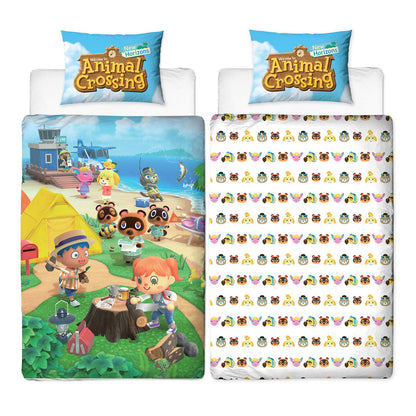 Animal Crossing 'Sided Beach' Panel Duvet Set