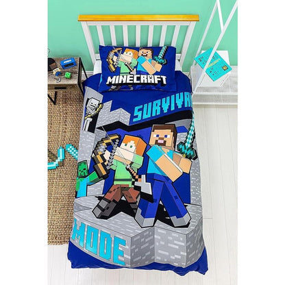 Minecraft 'Survive' Panel Duvet Set