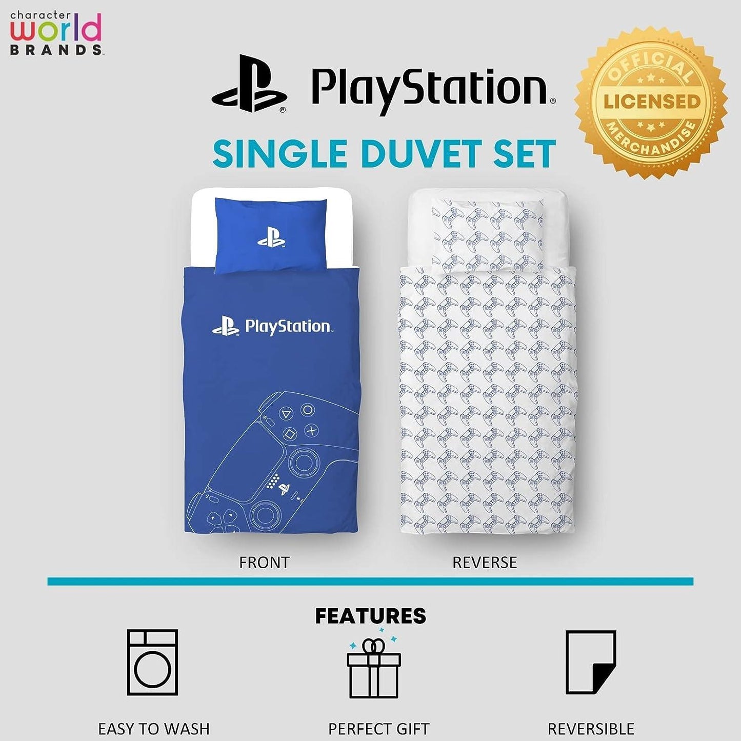 Playstation 'Hand Control' Single Panel Duvet Set