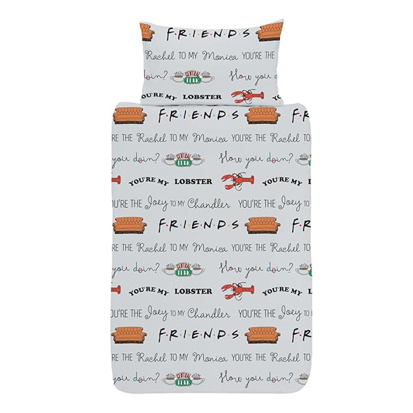 Friends 'Logo' Single Rotary Duvet Set