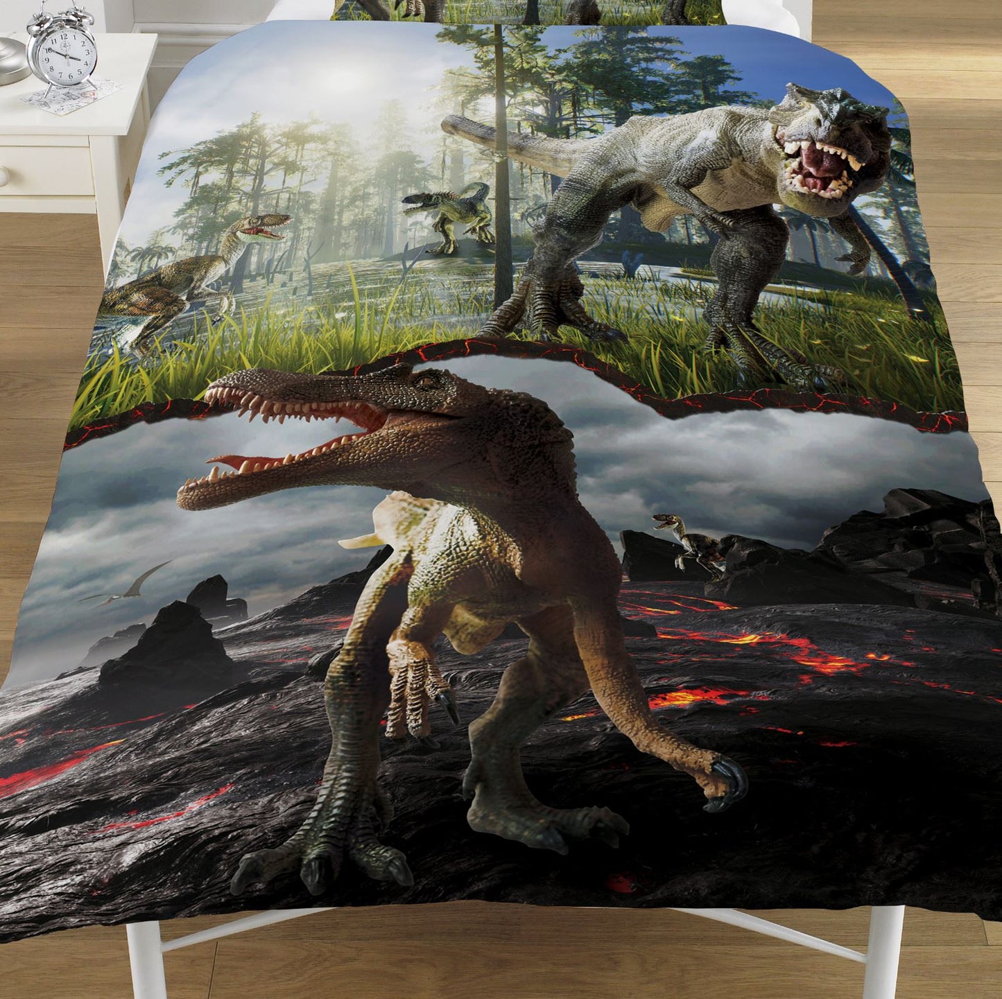 Jurassic World 'T-Rex Raptor' Single Rotary Duvet Set