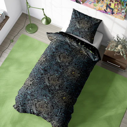 Rick And Morty Single Panel Duvet Set
