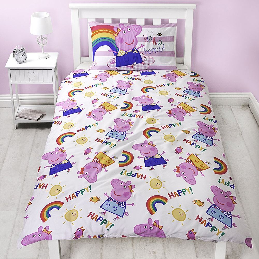 Peppa Pig 'Hooray' Single Panel Duvet Set