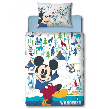 Mickey Mouse 'Wanderer' Junior Panel Duvet Set