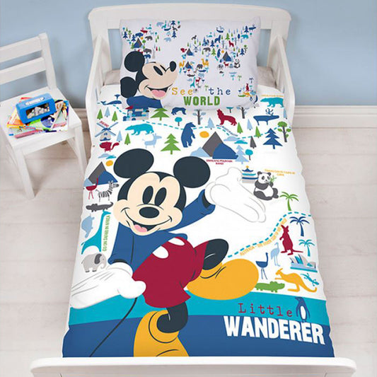 Mickey Mouse 'Wanderer' Junior Panel Duvet Set