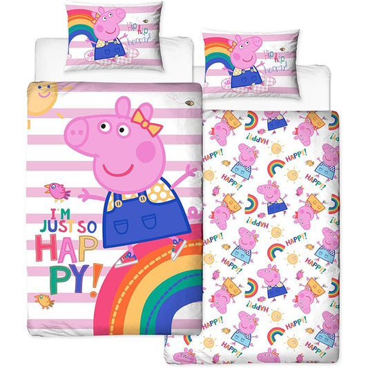 Peppa Pig 'Hooray' Single Panel Duvet Set