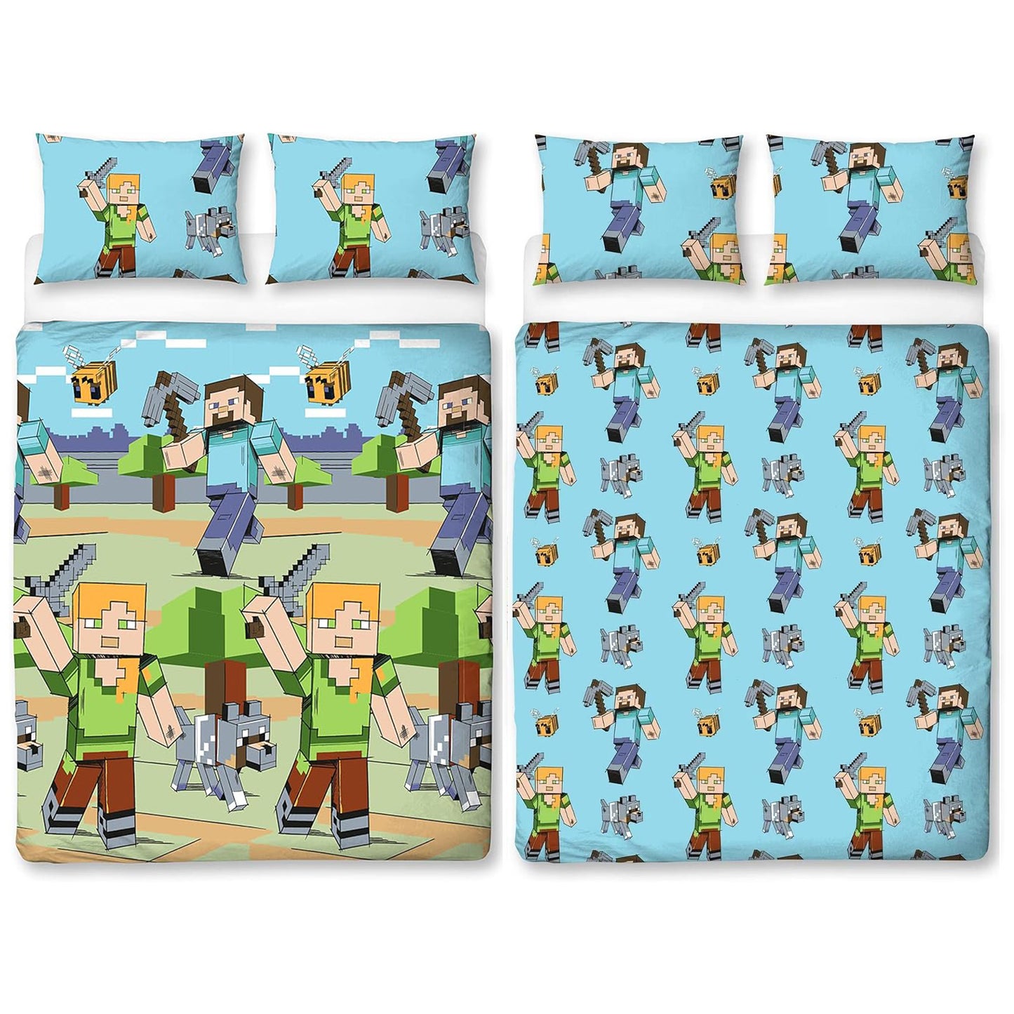 Minecraft 'Adventure' Double Rotary Duvet Set