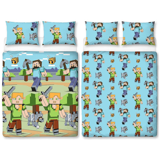 Minecraft 'Adventure' Double Rotary Duvet Set