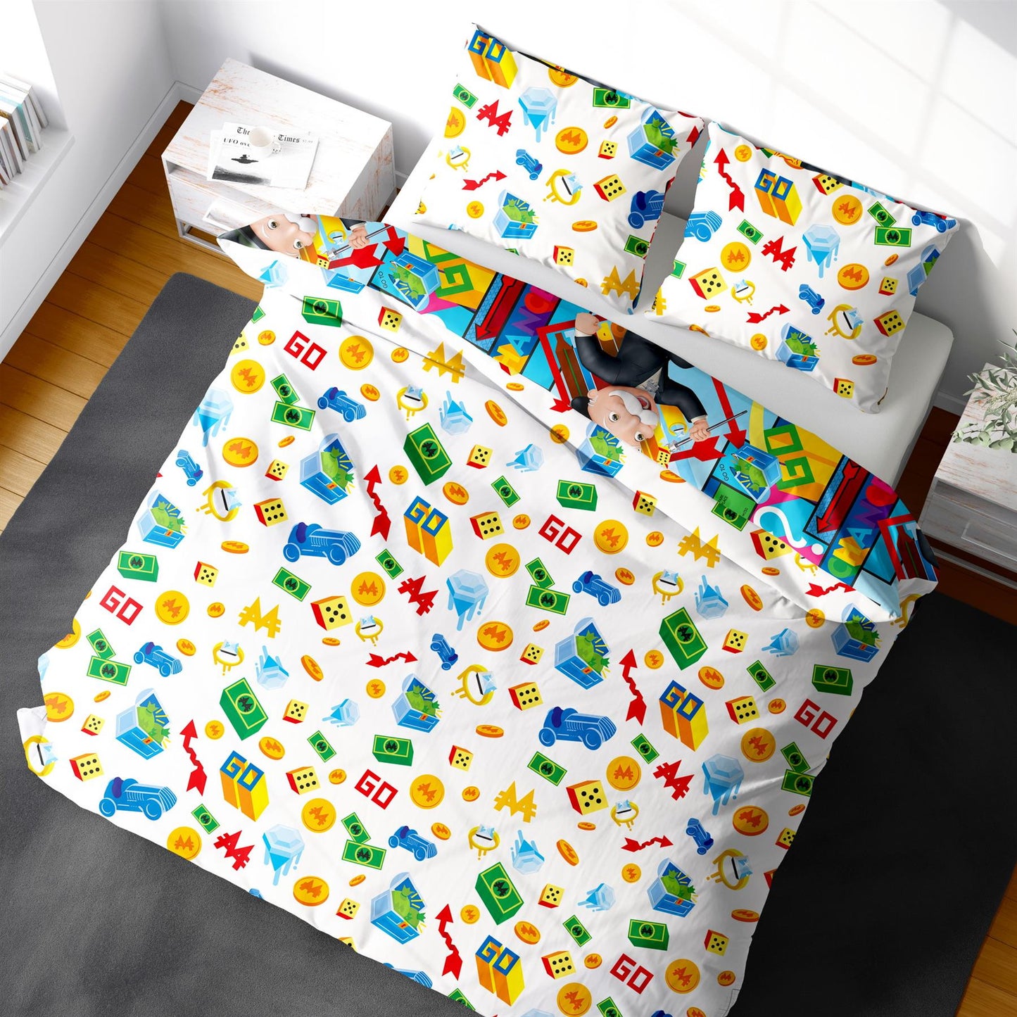 Monopoly 'Like a Boss' Rotary Duvet Set