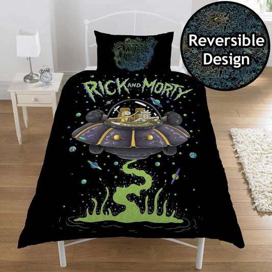 Rick And Morty Single Panel Duvet Set