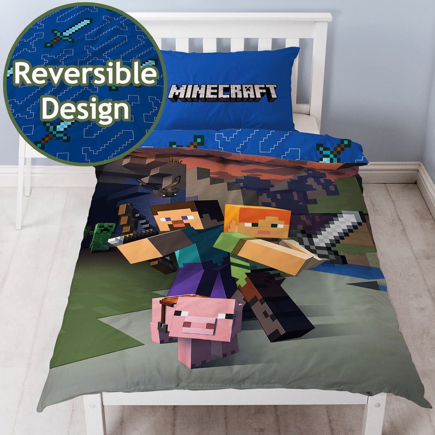 Minecraft 'Good Guys' Panel Duvet Set