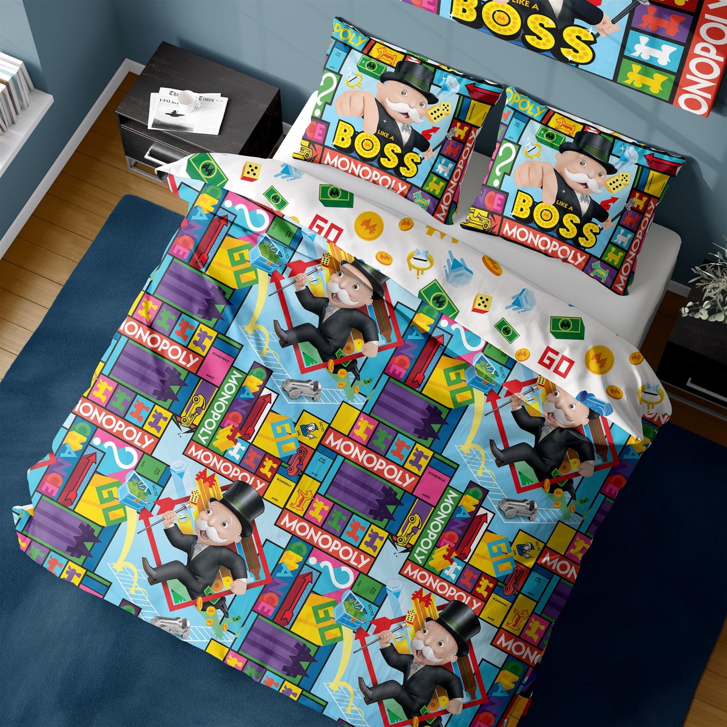 Monopoly 'Like a Boss' Rotary Duvet Set