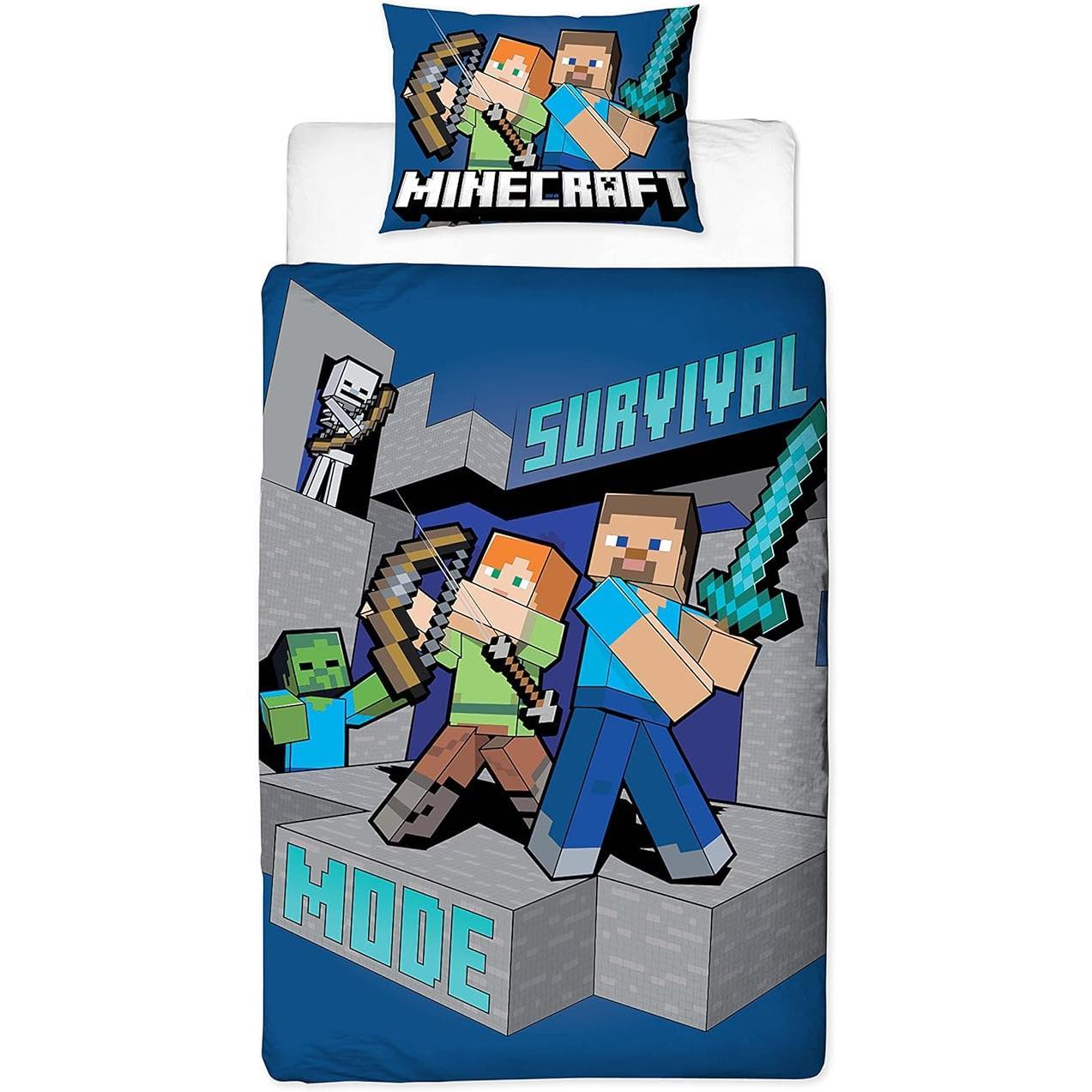 Minecraft 'Survive' Panel Duvet Set