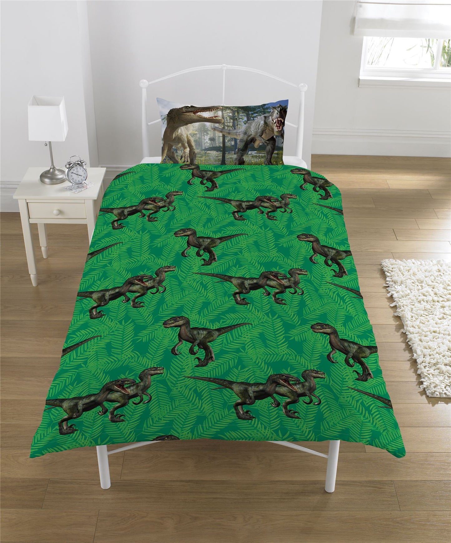 Jurassic World 'T-Rex Raptor' Single Rotary Duvet Set