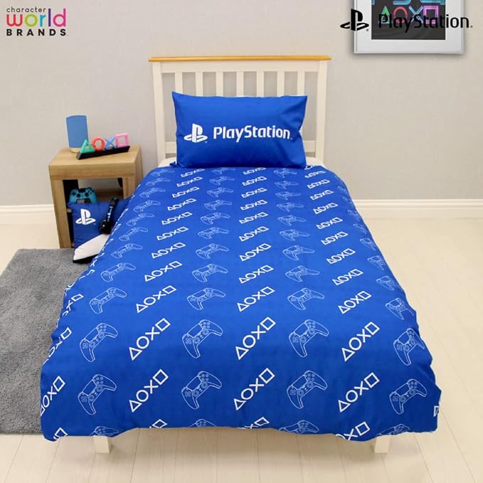 Playstation 'Logo+Controller' Single Rotary Duvet Set