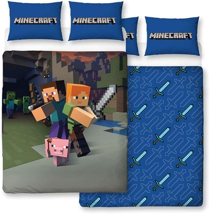 Minecraft Good Guys Minecraft 'Good Guys' Panel Duvet Set – Texco