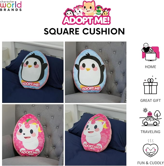 Adopt me 'Egg Shaped Unicorn/Penguin' Cushion