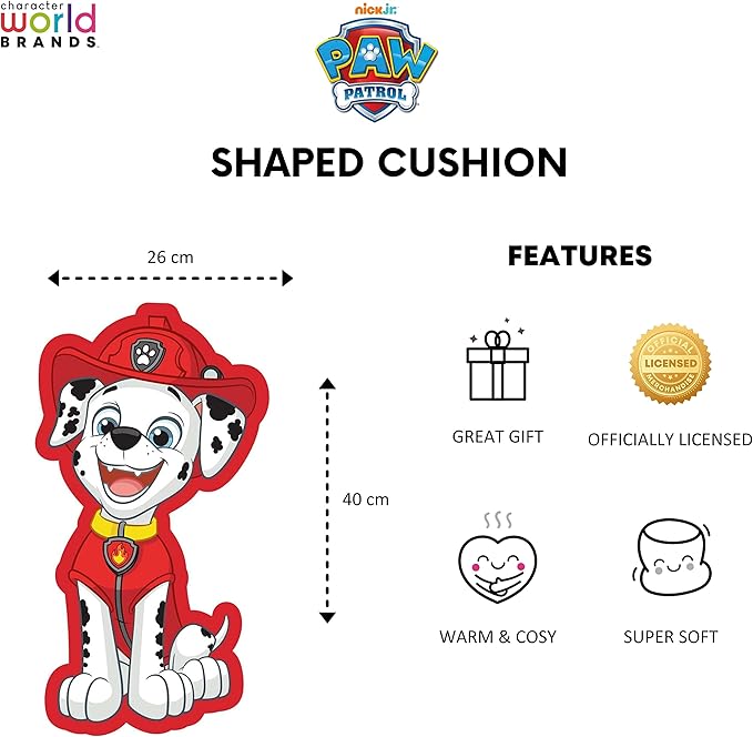 Paw Patrol 'Marshall Shaped' Cushion