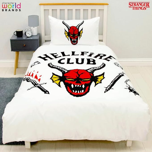 Stranger Things 'Hellfire Club' Single Panel Duvet Set