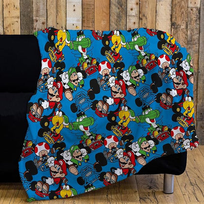 Nintendo 'Super Mario Vroom' Fleece Blanket