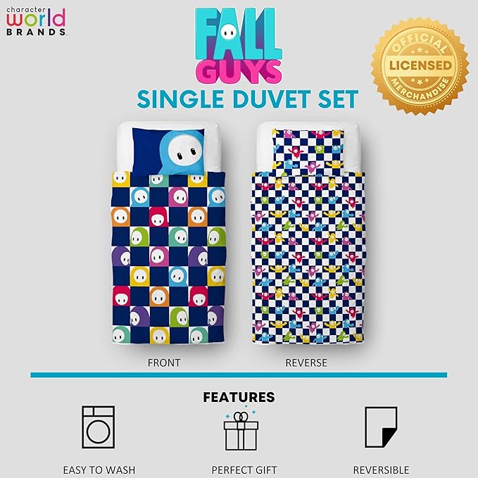 Fall Guys Single Panel Duvet Set