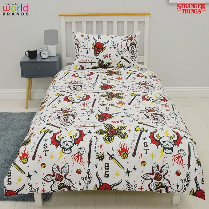 Stranger Things 'Hellfire Club' Single Panel Duvet Set