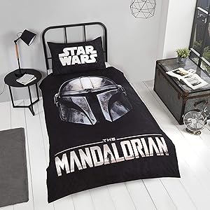 Star Wars Mandalorian 'Helmet Mando' Single Panel Duvet Set