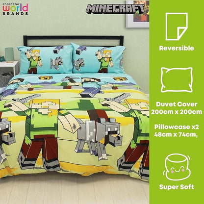 Minecraft 'Adventure' Double Rotary Duvet Set