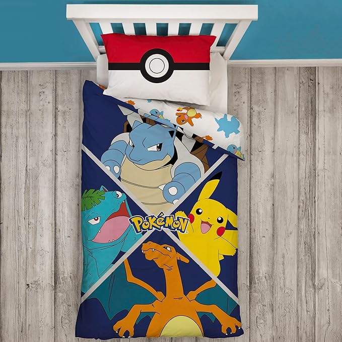 Pokemon 'Divide' Single Panel Duvet Set