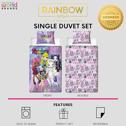 Rainbow High 'Shadow' Single Panel Duvet Set