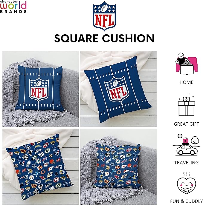 NFL American Football 'Pitch' Square Cushion