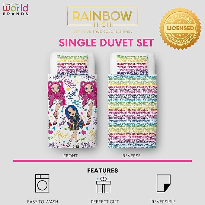 Rainbow High 'Glow 2' Duvet Set