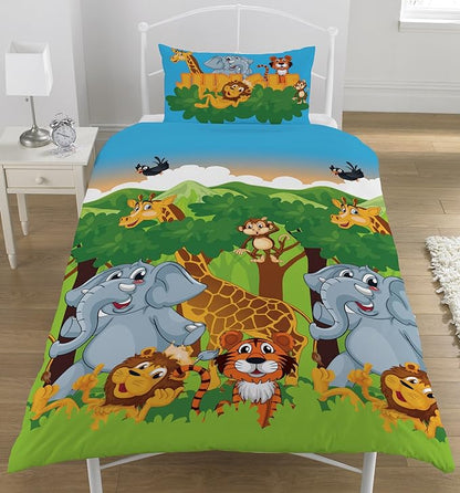 Jungle Friends Single Panel Duvet Set