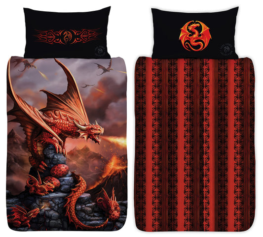 Anne Stokes 'Fire Dragon' Single Panel Duvet Set