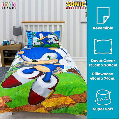 Sonic The Hedgehog 'Moves' Single Panel Duvet Set