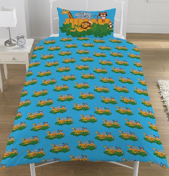 Jungle Friends Single Panel Duvet Set