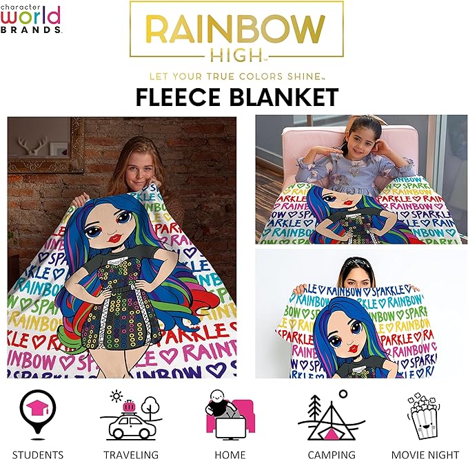 Rainbow High 'Rainbow' Fleece Blanket