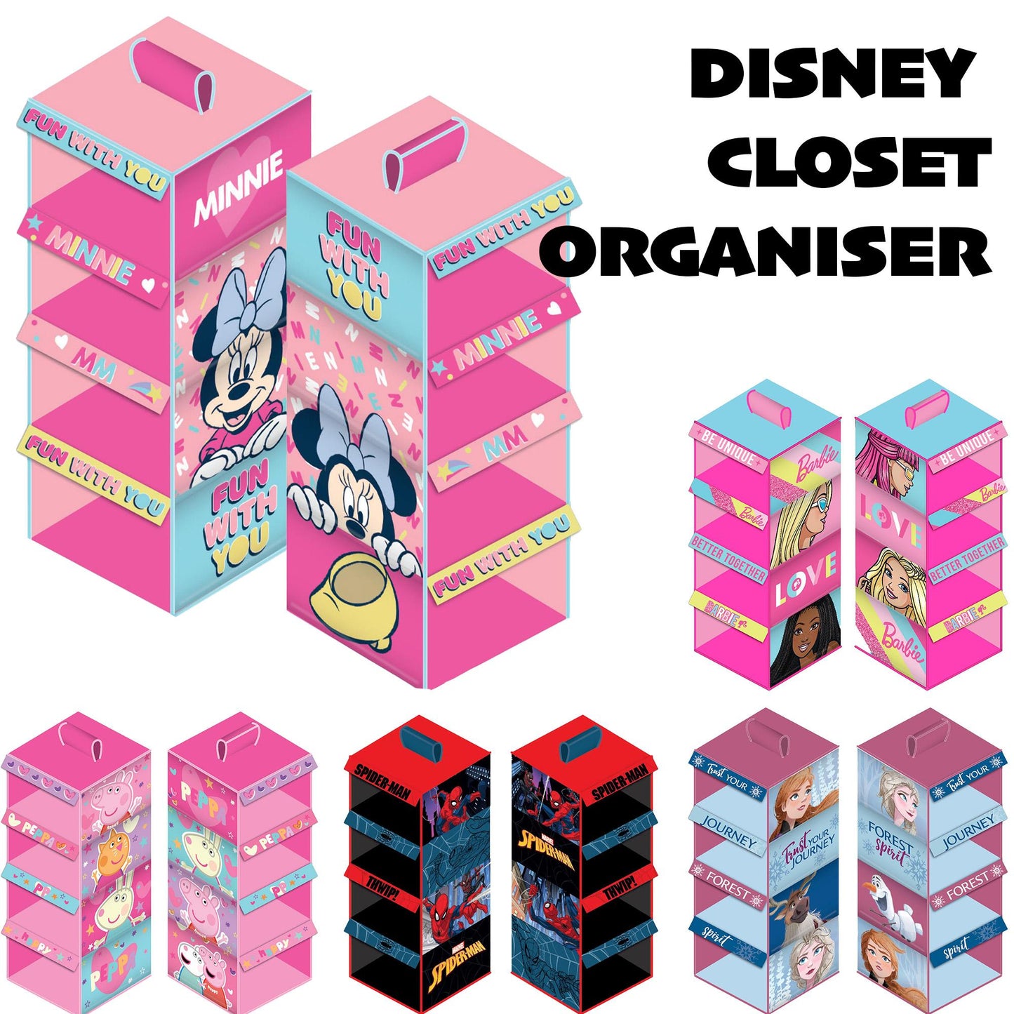 Foldable Disney Hanging Closet Organizer