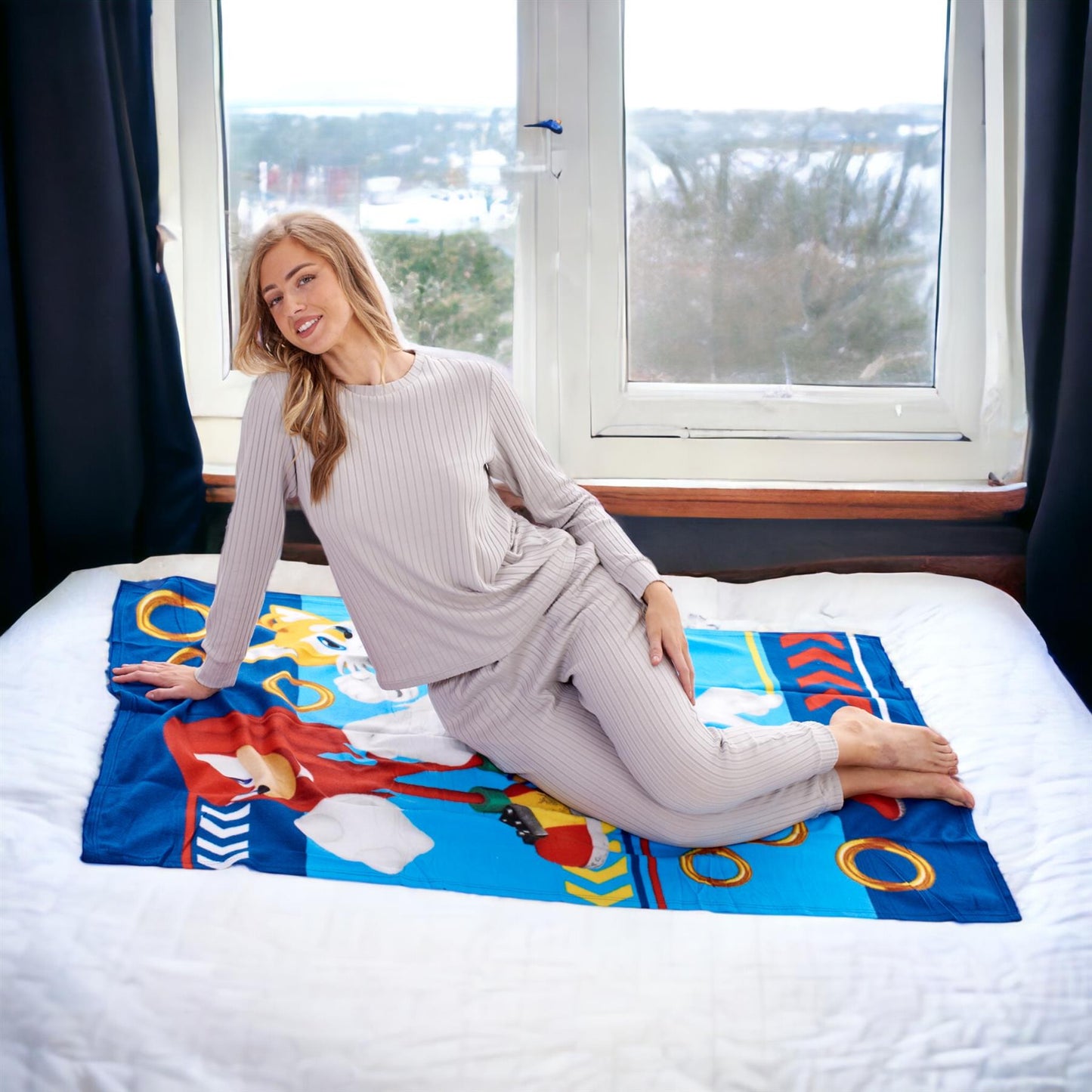 Sonic 'Team' Panel Fleece Blanket