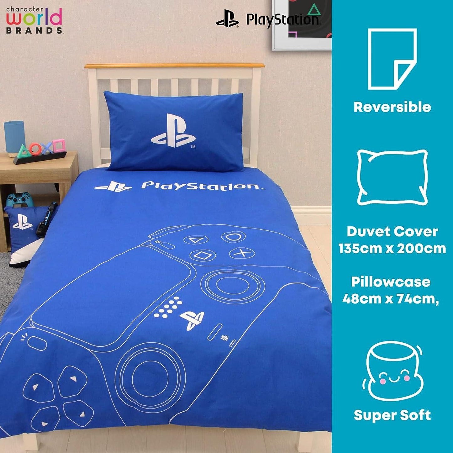 Playstation 'Hand Control' Single Panel Duvet Set