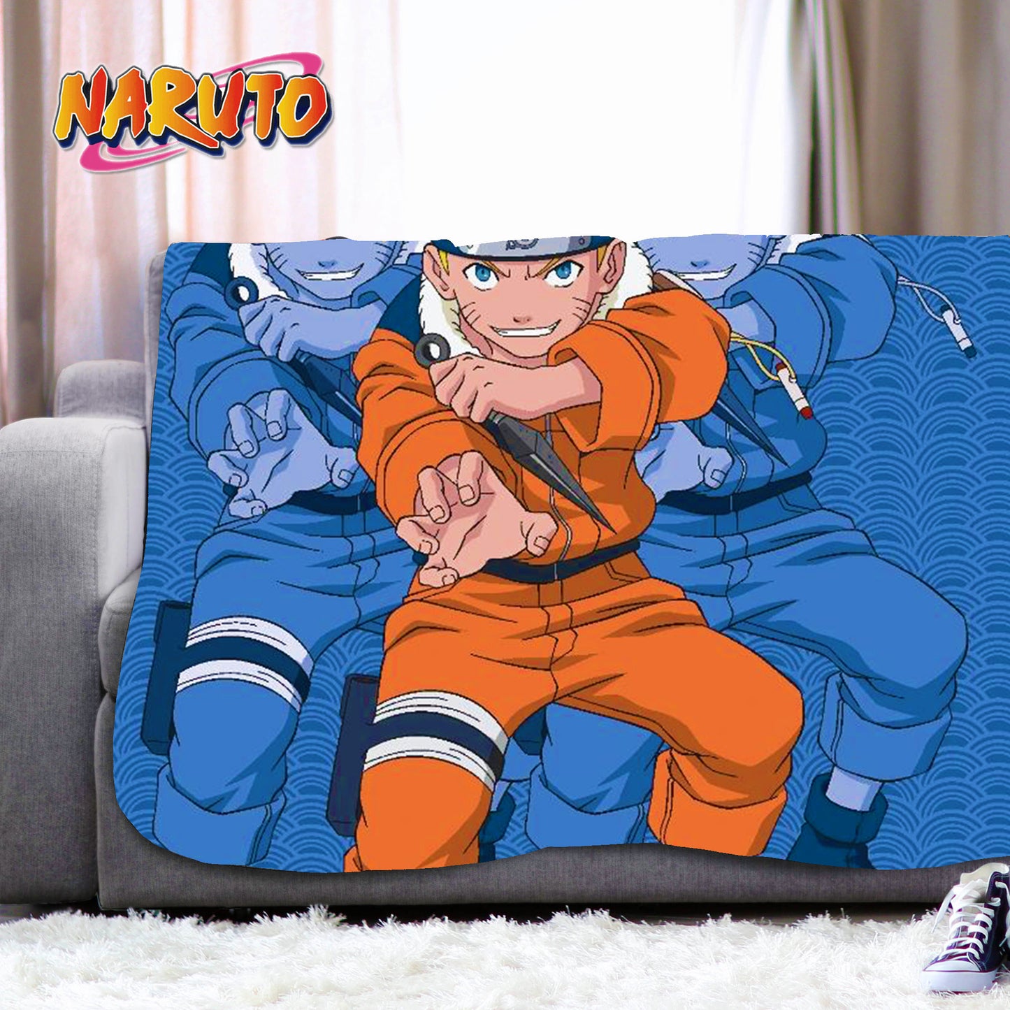 Naruto Fleece Blankets – Naruto Shadow Clone Design - 100 x 150 cm