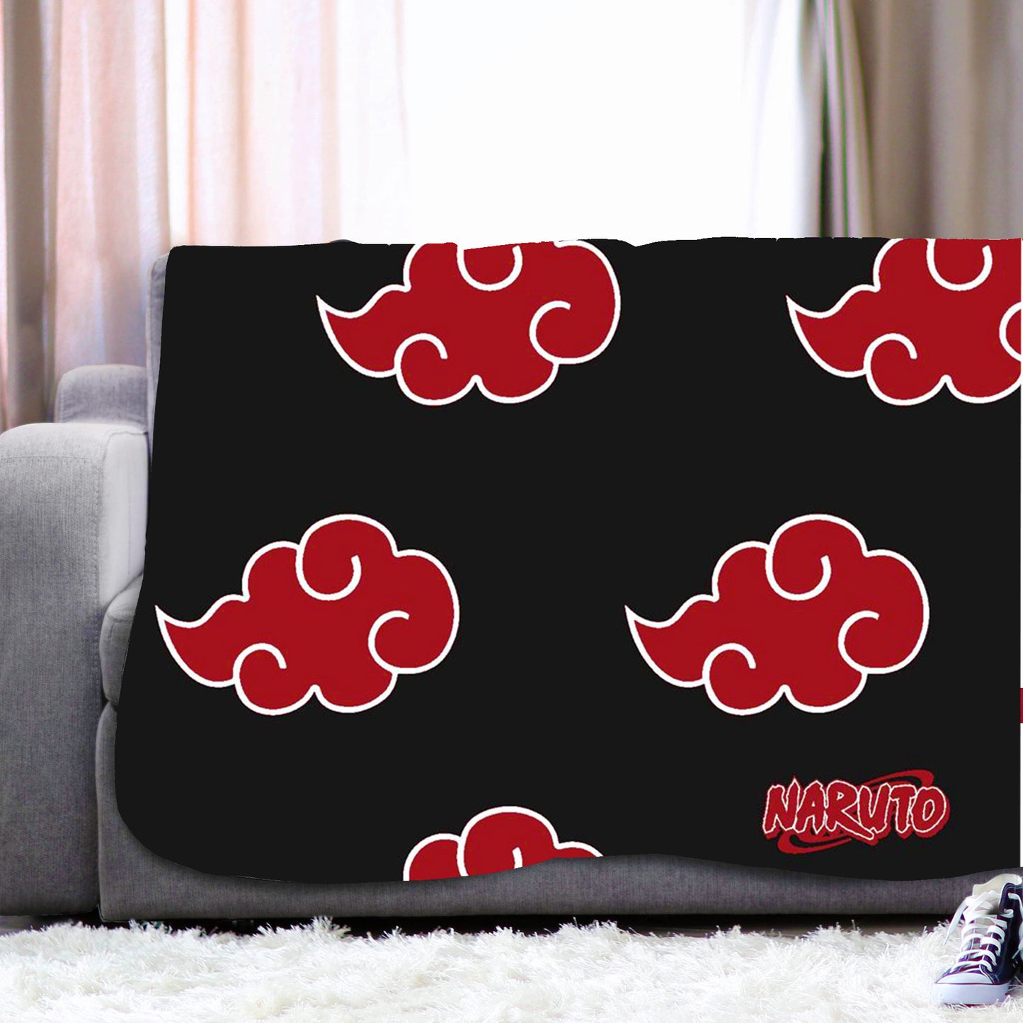 Naruto Fleece Blankets – Akatsuki Cloud Design - 100 x 150 cm
